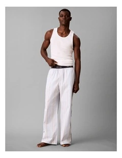 Cotton Poplin Script Sleep Pants in Multi