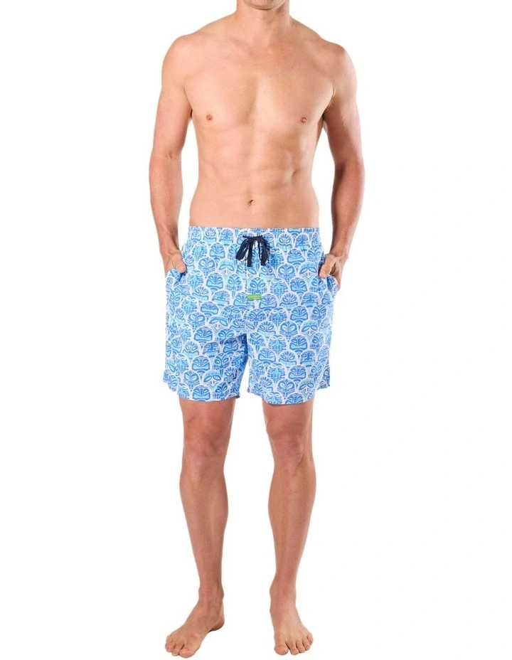 Ice Cold Tiki Bamboo Sleep Short in Blue image 4