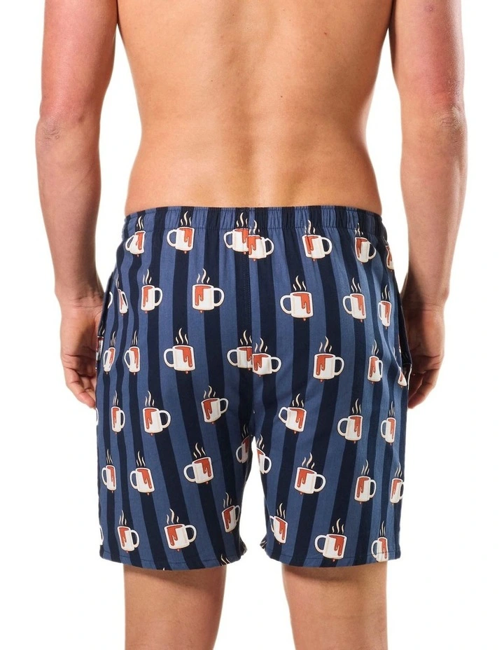 Hangin' Sloths Cotton Sleep Shorts 2 Pack in Navy image 3