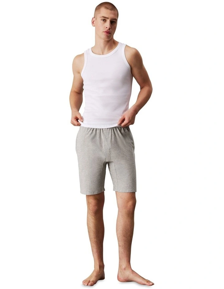 Icon Cotton Stretch Sleep Shorts in Grey image 1