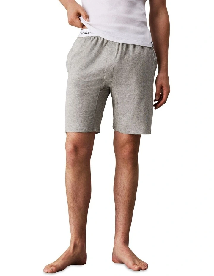 Icon Cotton Stretch Sleep Shorts in Grey image 3