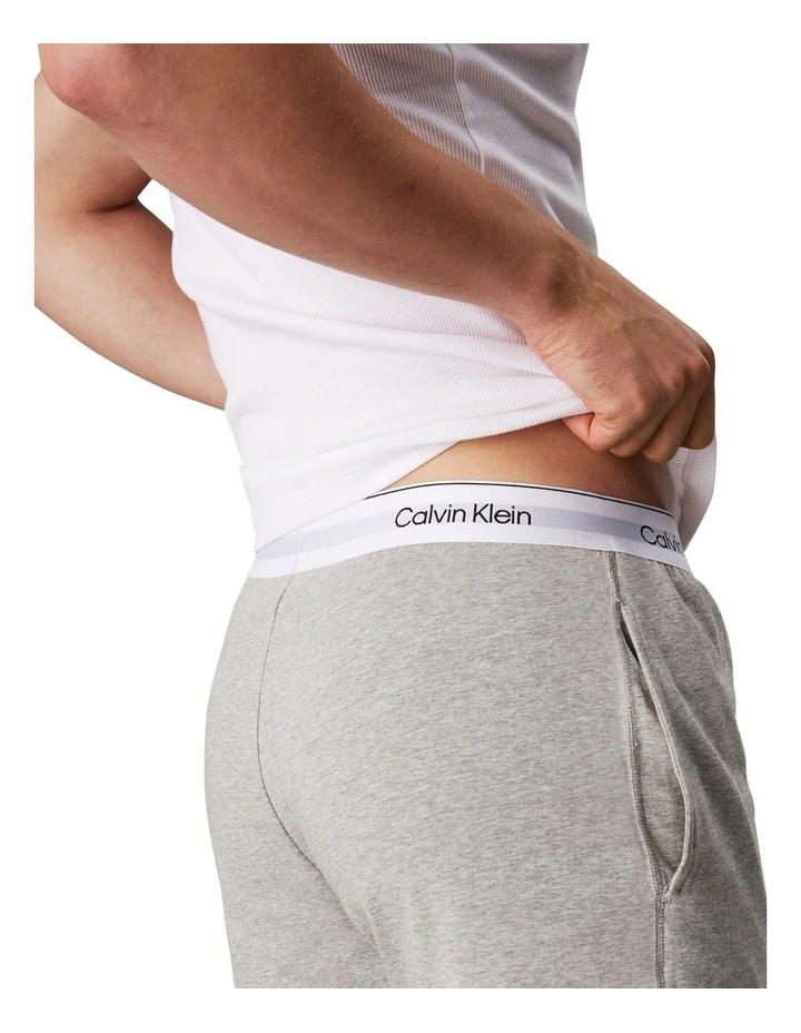 Icon Cotton Stretch Sleep Shorts in Grey image 4
