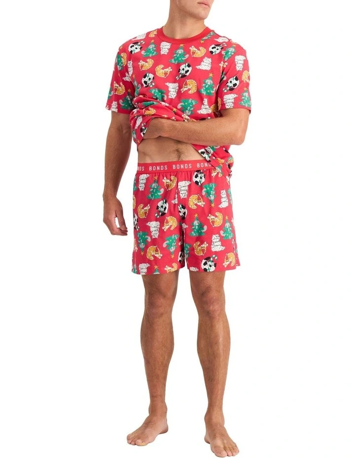 Sleep Tee & Short Set in Kittens For Christmas image 4