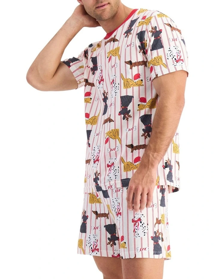 Sleep Tee And Shorts Set in Multi image 3