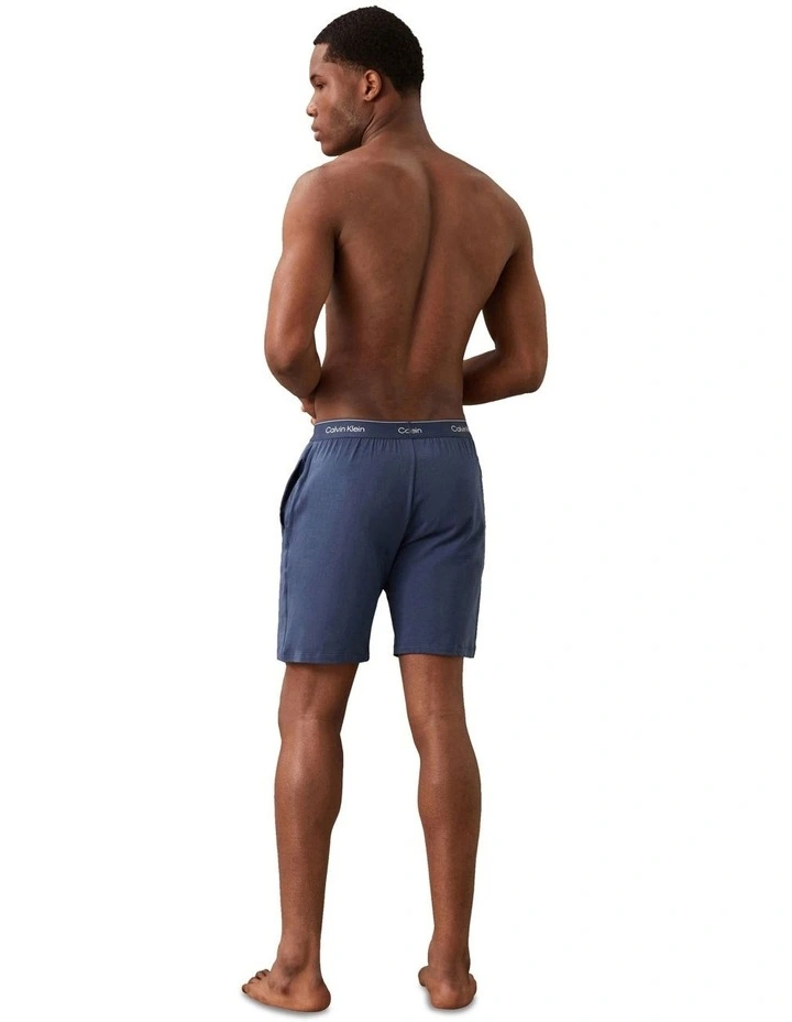 Icon Cotton Stretch Knit Sleep Short in Blue image 2