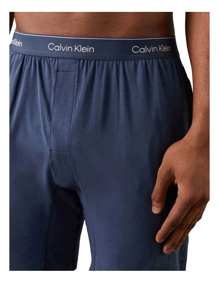 Icon Cotton Stretch Knit Sleep Short in Blue image 4