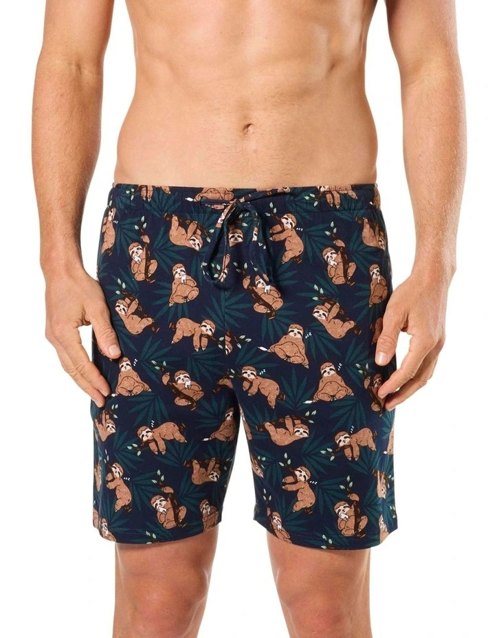 Sloth Mode Knit Sleep Short in Multi image 1