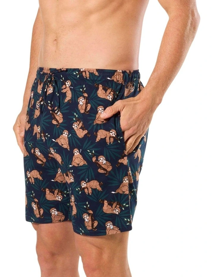 Sloth Mode Knit Sleep Short in Multi image 3