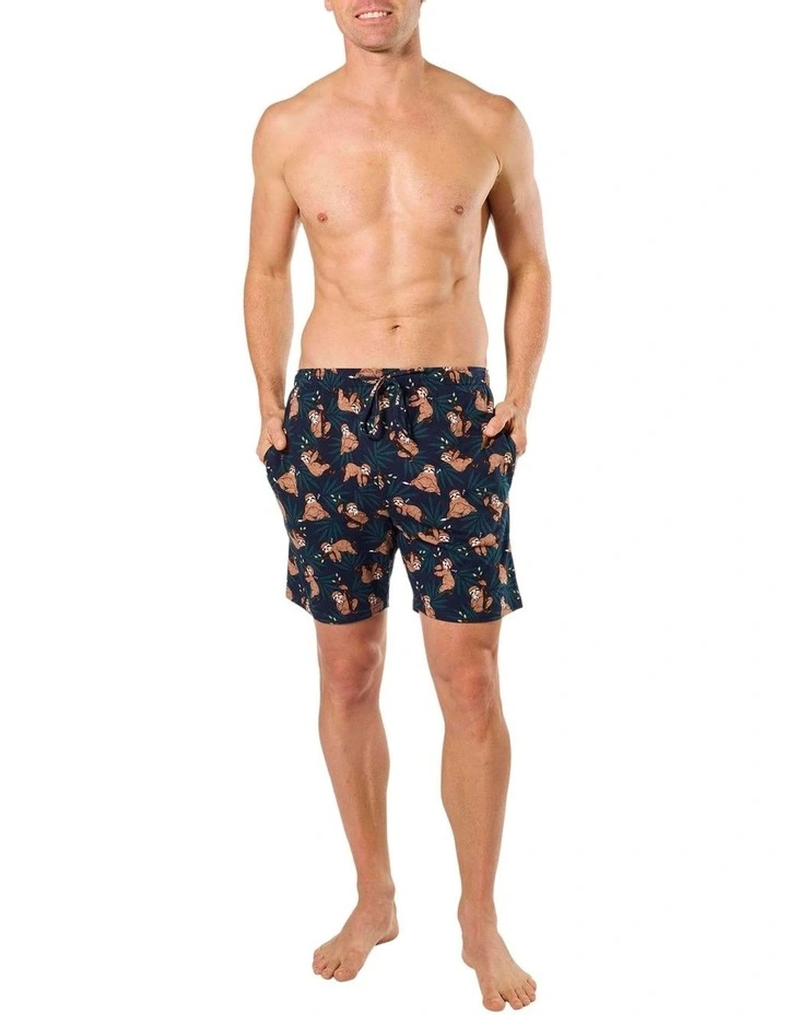 Sloth Mode Knit Sleep Short in Multi image 4