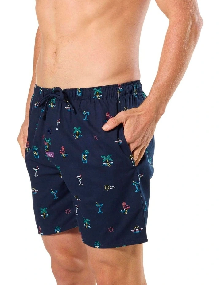 NEON BEACH COTTON SLEEP SHORT image 2