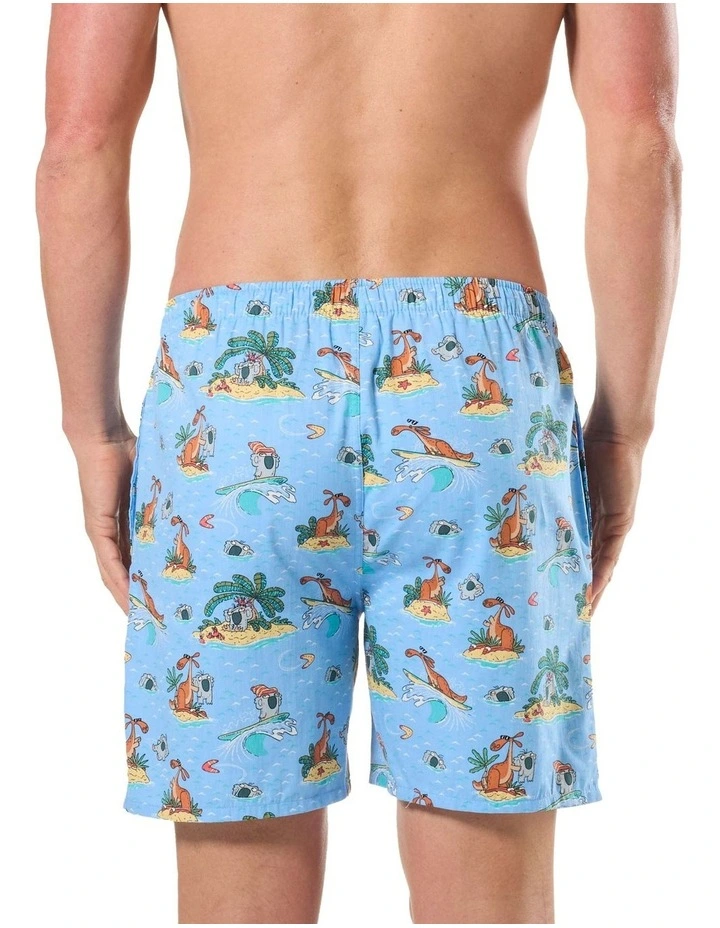 Drmooroo Cotton Sleep Short in Blue image 2
