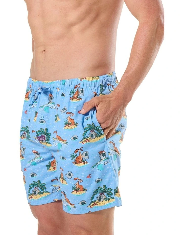 Drmooroo Cotton Sleep Short in Blue image 3