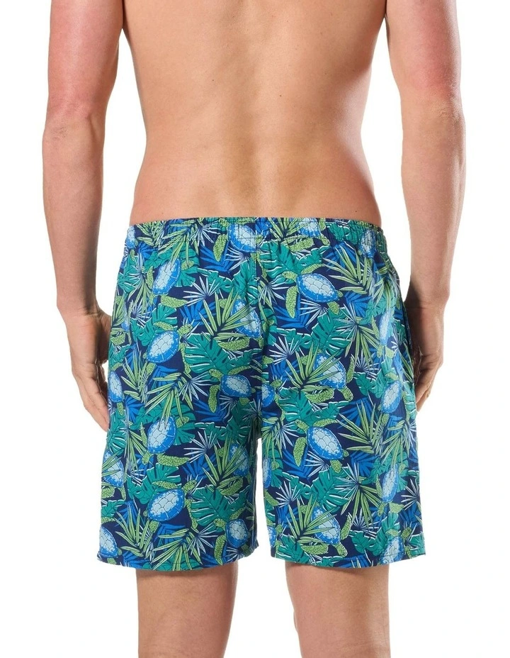 Turtle Tropics Cotton Sleep Short in Multi image 2