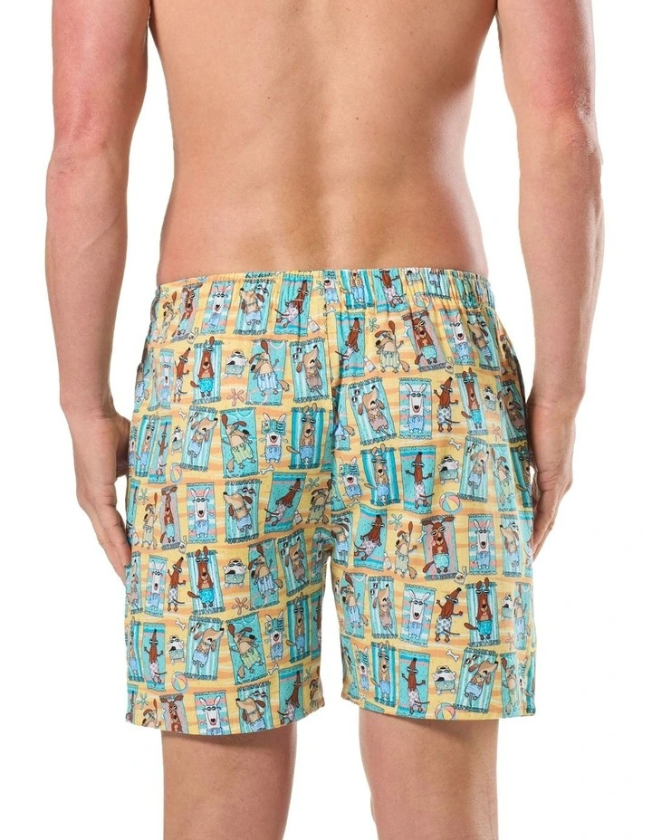 Sunbaked Dawgs Cotton Sleep Shorts in Multi image 2