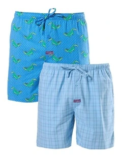 Sunny Jaws Sleep Short 2 Pack in Blue