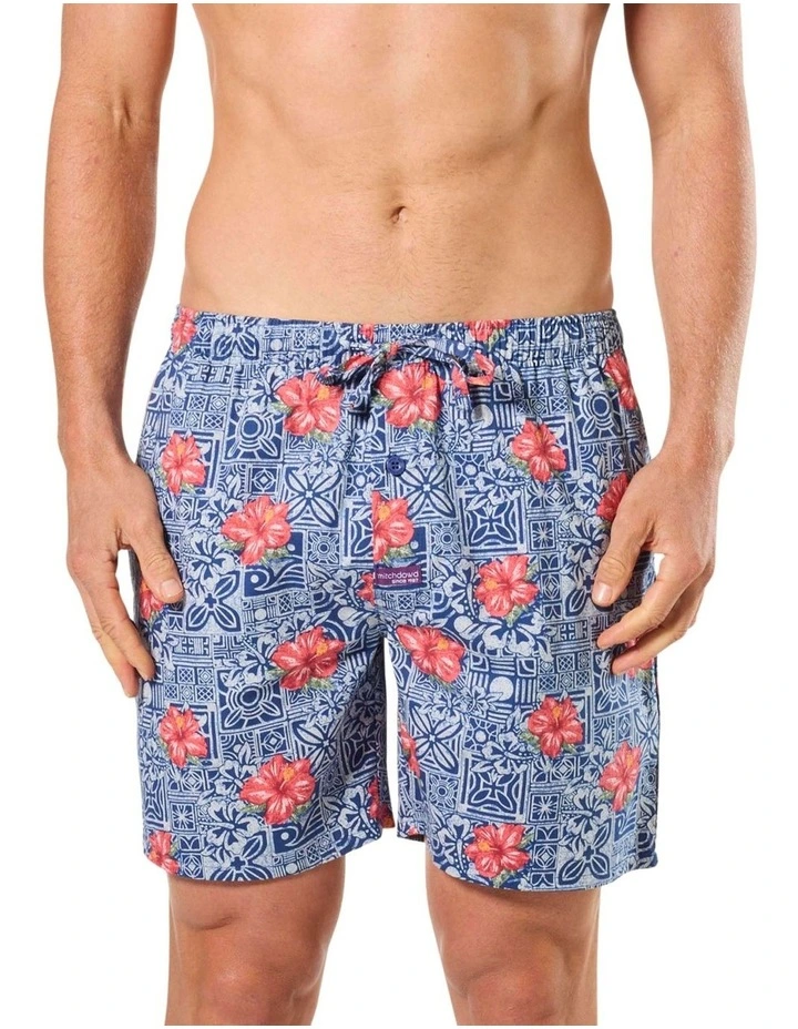 2 Pack Cotton Woven Sleep Short - Tikki Towns image 2