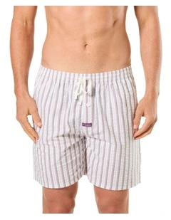 Stripe Seersucker Sleep Short in Multi