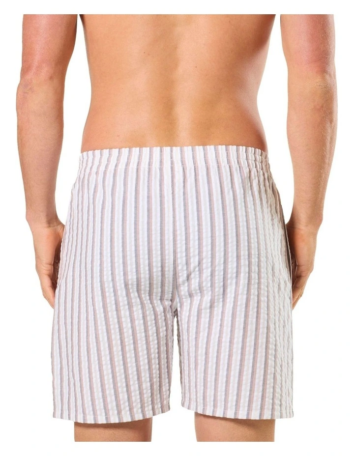 Stripe Seersucker Sleep Short in Multi image 2