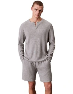 Waffle Sleep Short in Grey Heather