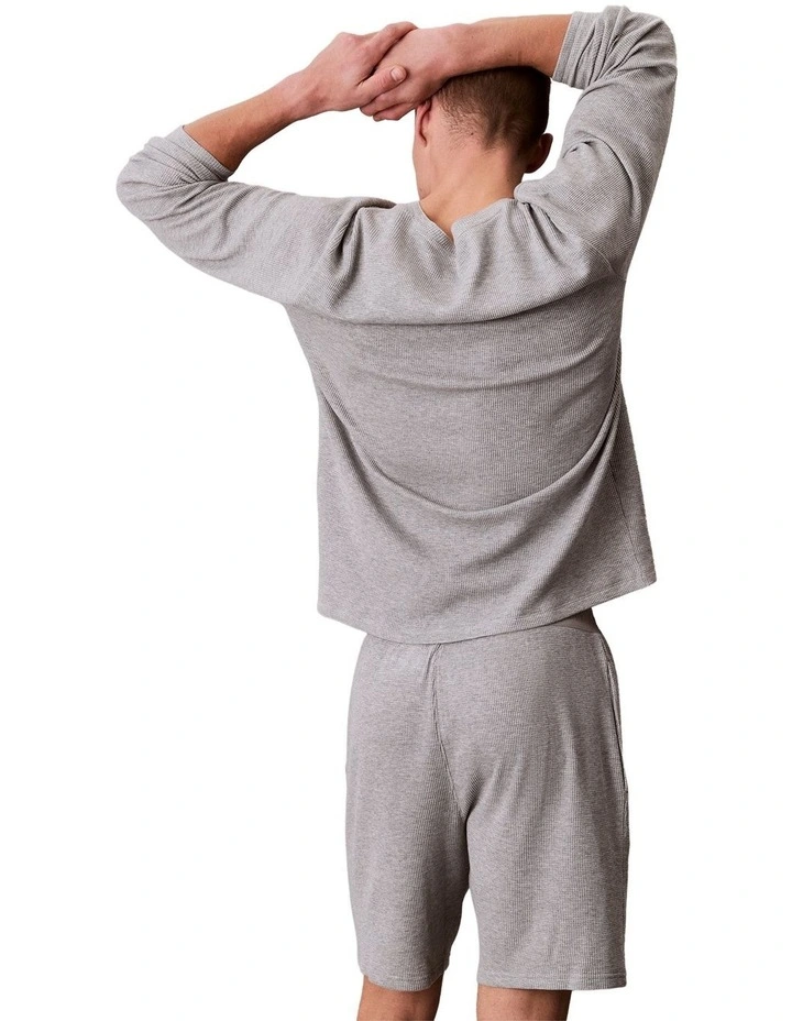 Waffle Sleep Short in Grey Heather image 2