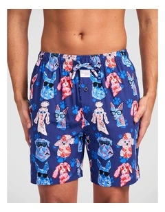 Dog Paws Woven Bamboo Sleep Short