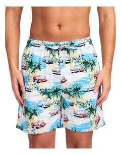 Aloha Auto Cotton Woven Sleep Short