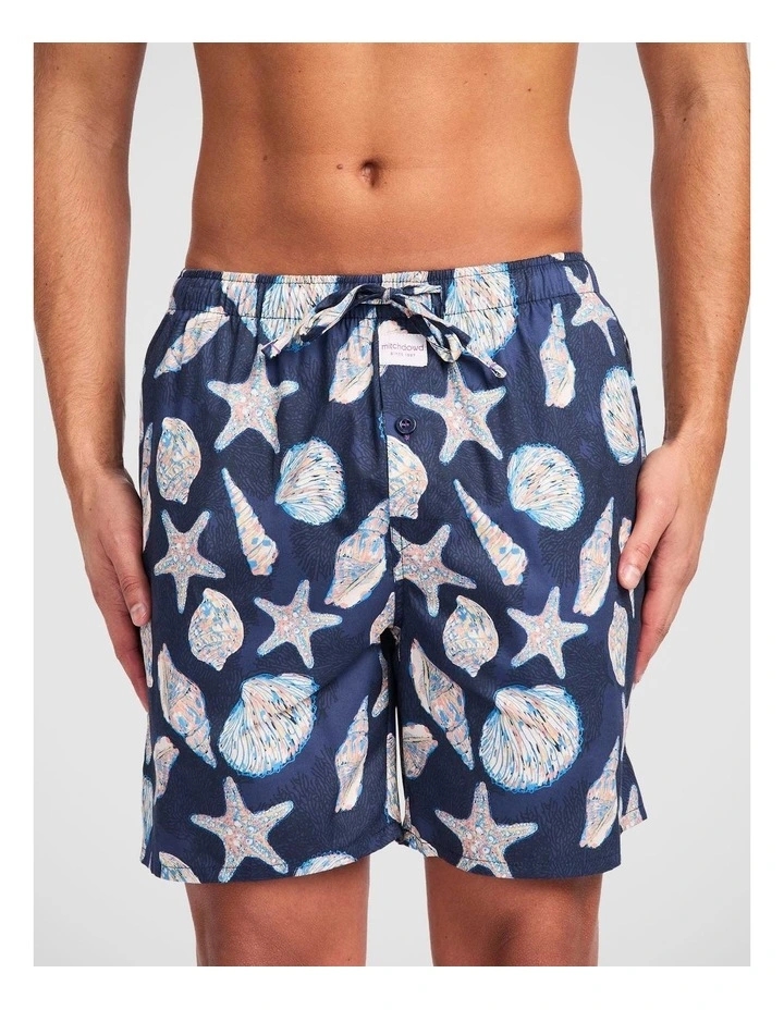 Mitch Dowd Mens Coastal Shell Cotton Sleep Shorts image 1