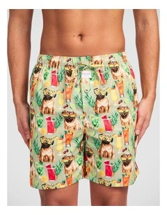 Party Pugs Cotton Woven Sleep Short