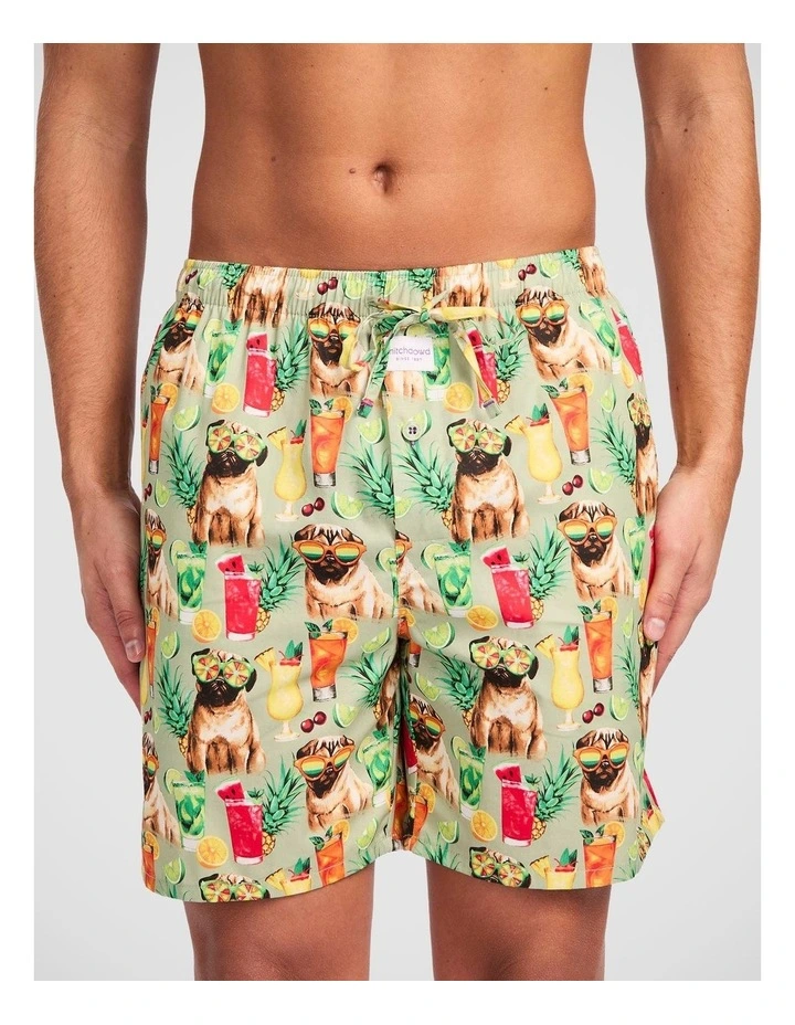 Party Pugs Cotton Woven Sleep Short image 1