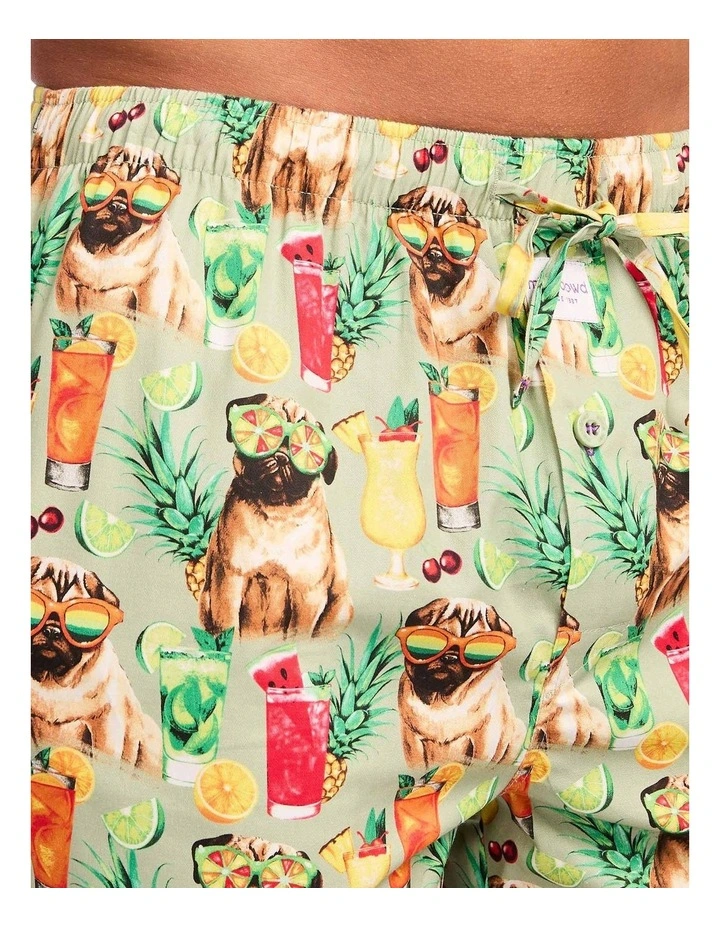 Party Pugs Cotton Woven Sleep Short image 4