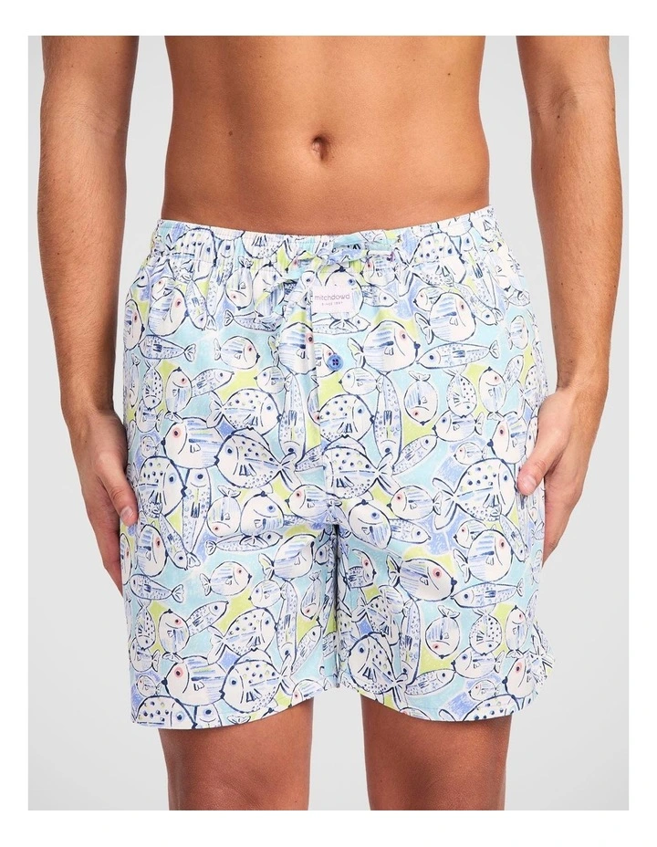 Fishies Cotton Woven Sleep Short image 1