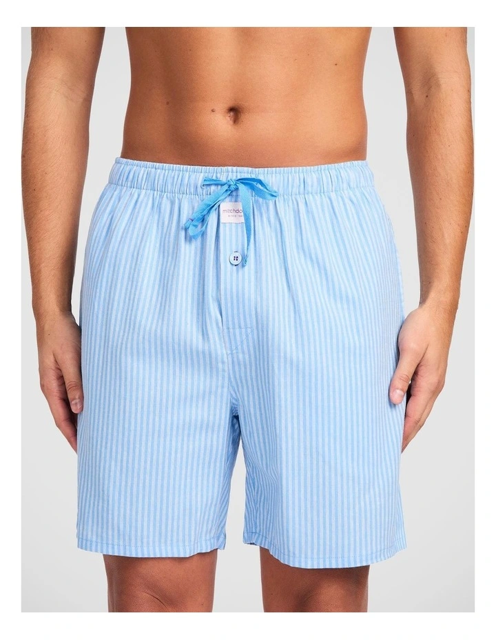 Blues Stripe Yarn Dyed Woven Sleep Short image 1