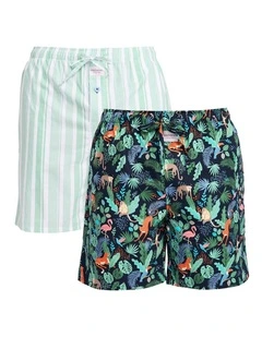 Mitchdowd Men's Jungle Juice Cotton Sleep Shorts