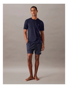Brushed Jersey Sleep Short in Navy