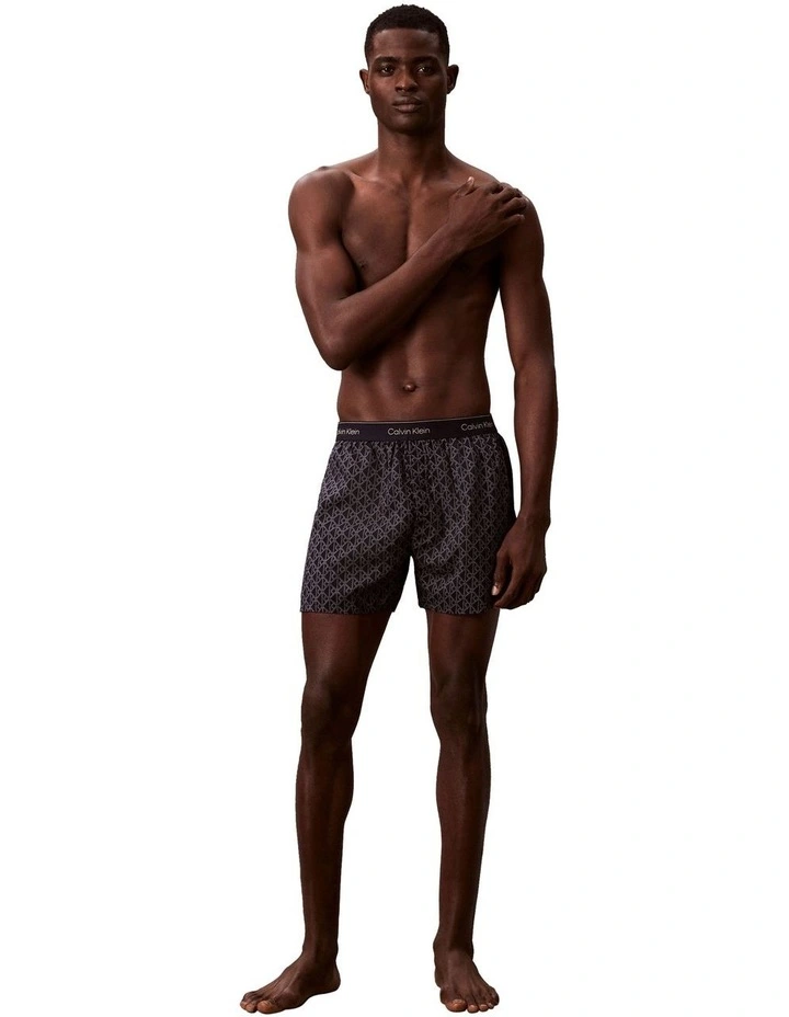 Bijou Logo Woven Boxer in Navy image 3
