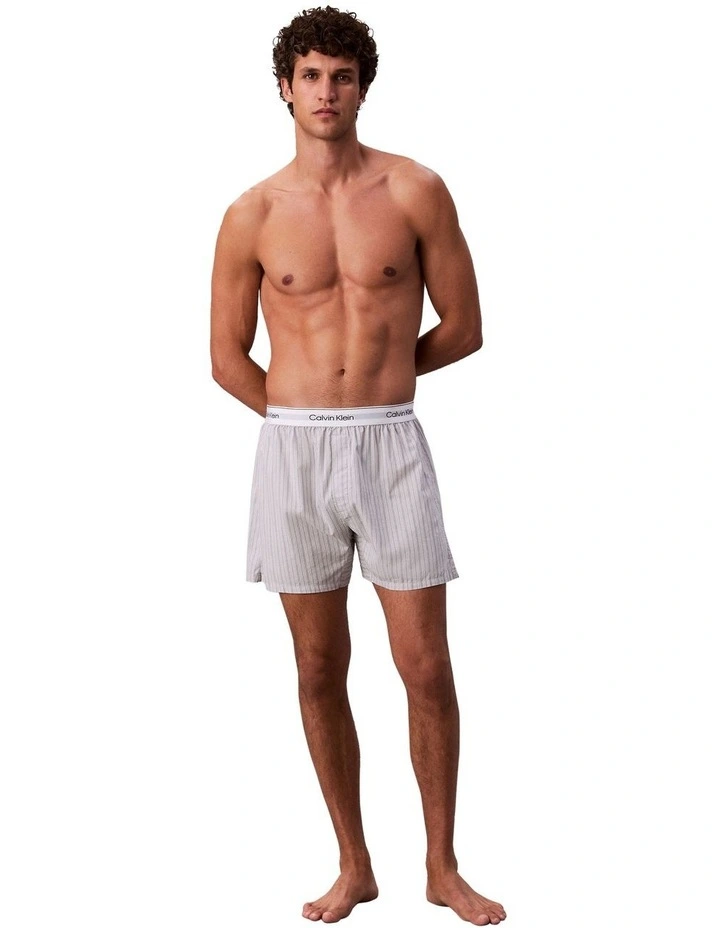 Cotton Poplin Boxer in Grey image 3