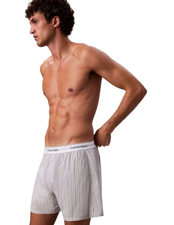 Cotton Poplin Boxer in Grey image 4