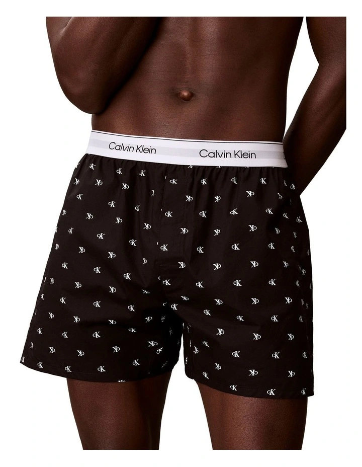 Cotton Poplin Boxer in Black image 5