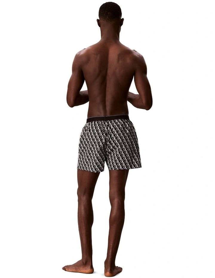 Monogram Logo Slim Boxer in Black image 2