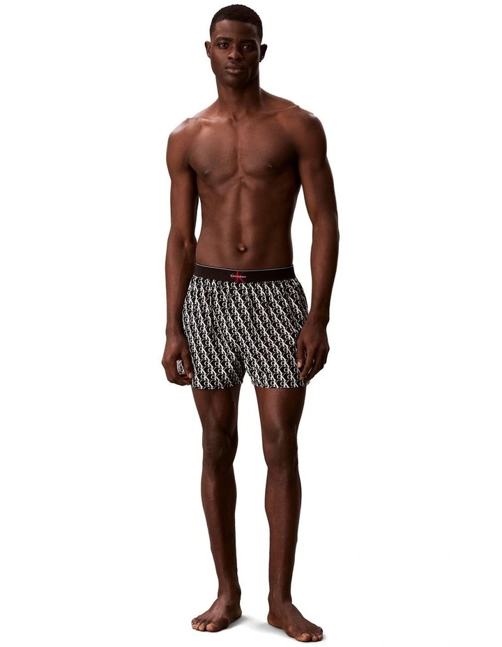 Monogram Logo Slim Boxer in Black image 4