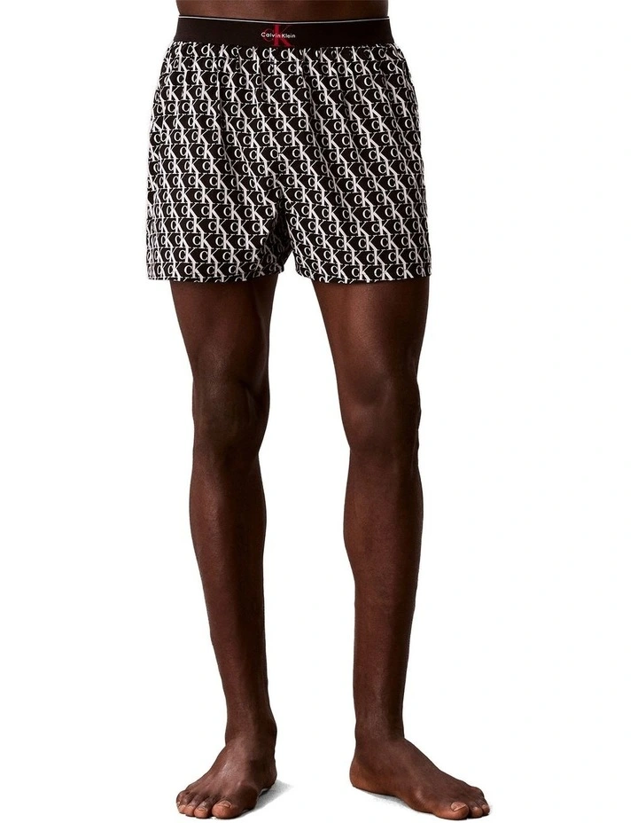 Monogram Logo Slim Boxer in Black image 5