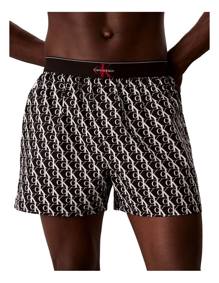 Monogram Logo Slim Boxer in Black image 6