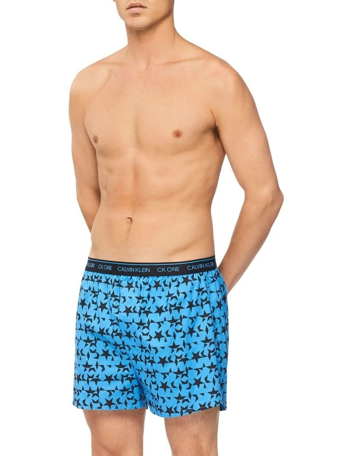 Traditional Fit Woven Boxer in Blue image 3