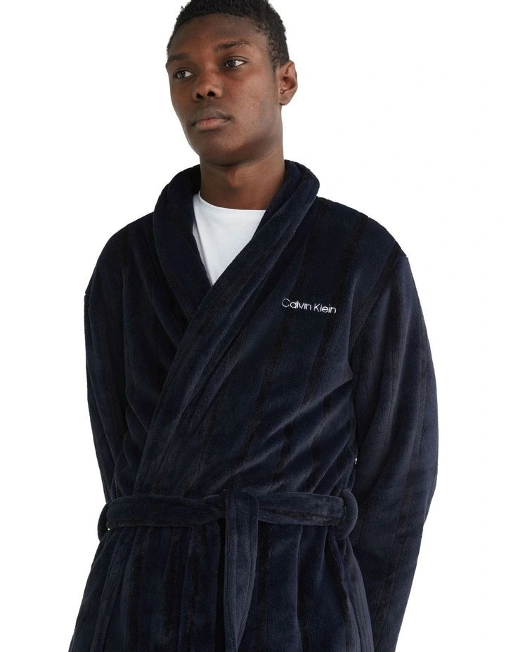 Shine Stripe Plush Robe image 4