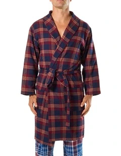 On Holiday Flannel Robe in Red
