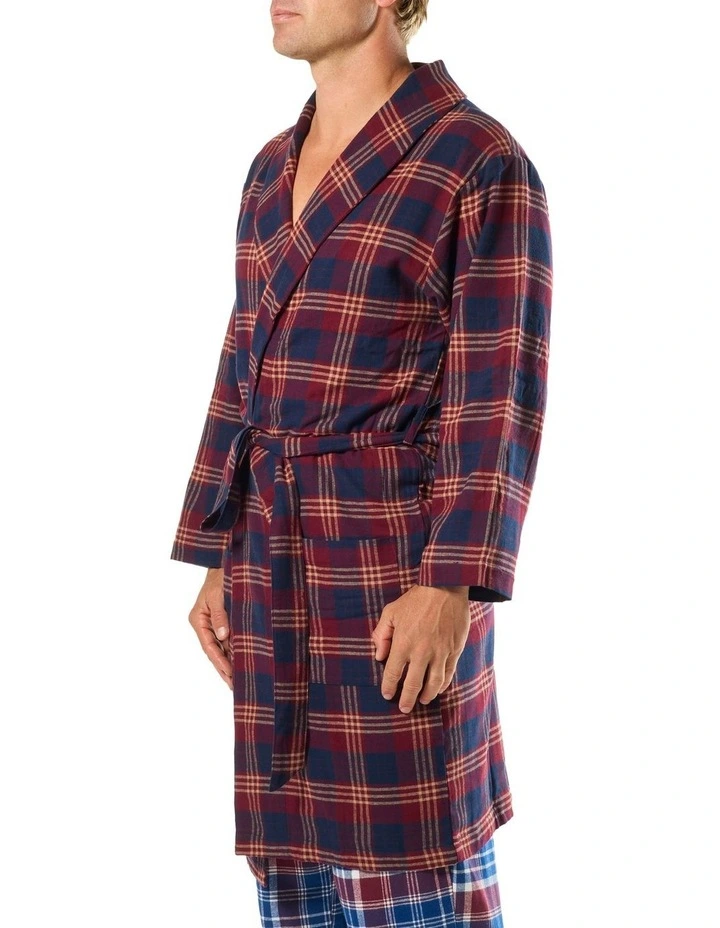 On Holiday Flannel Robe in Red image 3