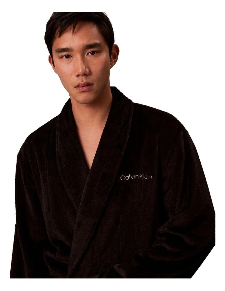 Plush Robe in Black image 4