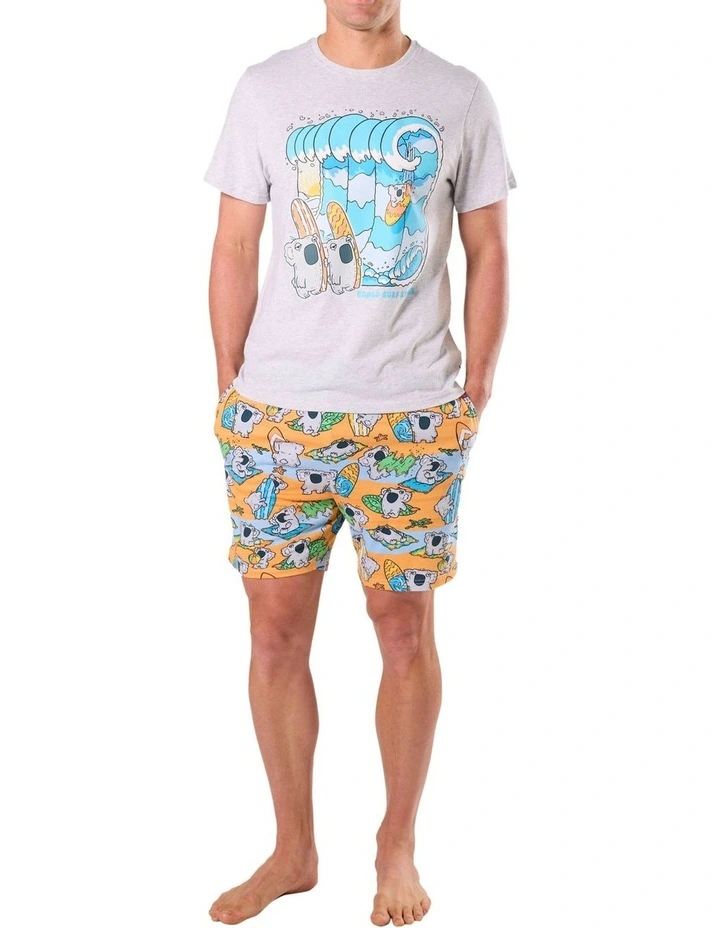 Australiana Cotton Knit Pyjama Set in Grey image 4