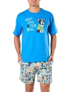 Doggy Cotton Pyjama Set in Multi