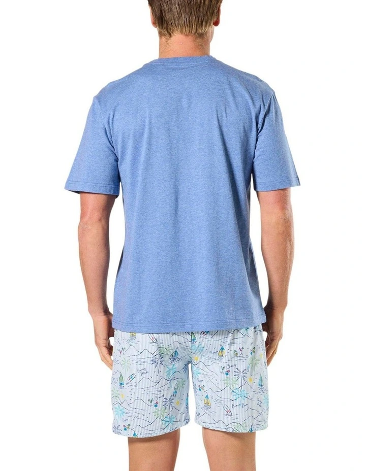 Vacay Mode Bamboo Tee & Poplin Short Pyjama Set in Multi image 2